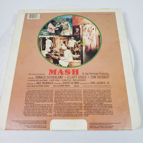 Vintage 1969 MASH RCA SelectaVision Video Disc The Motion Picture 13x14 Inch - Picture 4 of 4